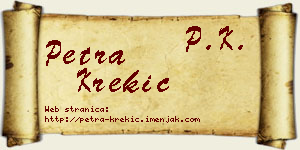 Petra Krekić vizit kartica